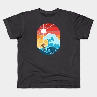 Surfing Bali Vintage Sunset Bali Retro Kids T-Shirt